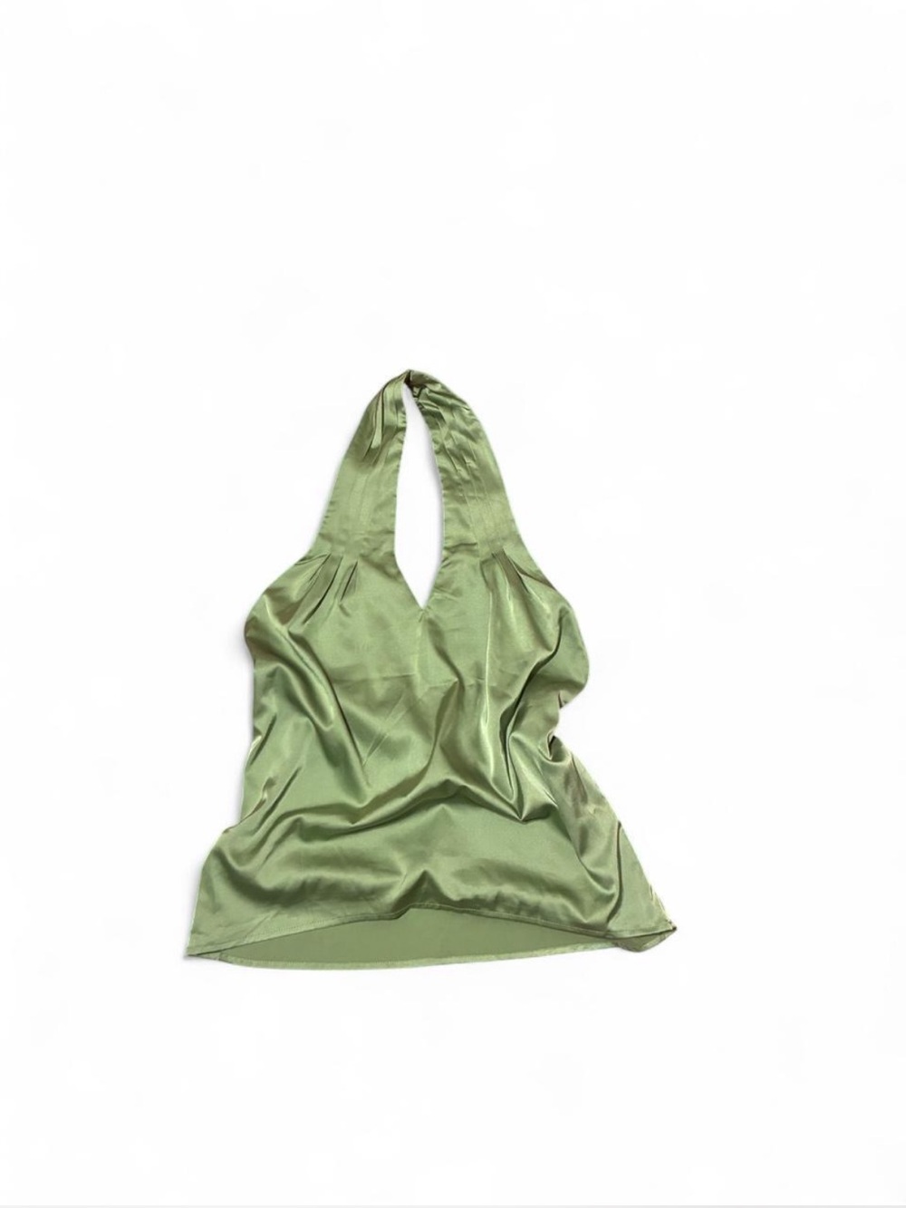 🌱Sage green satin halter top🌱